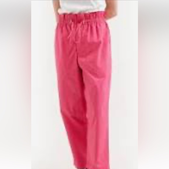 L.F. Markey x Free People Hugo 10 / M Pink High Waist Paper Bag Poplin Trousers - Picture 7 of 7